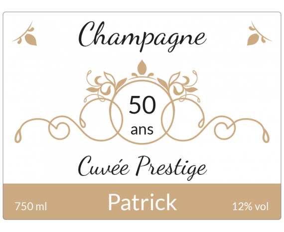 Etiquette Bouteille Champagne Personnalisée