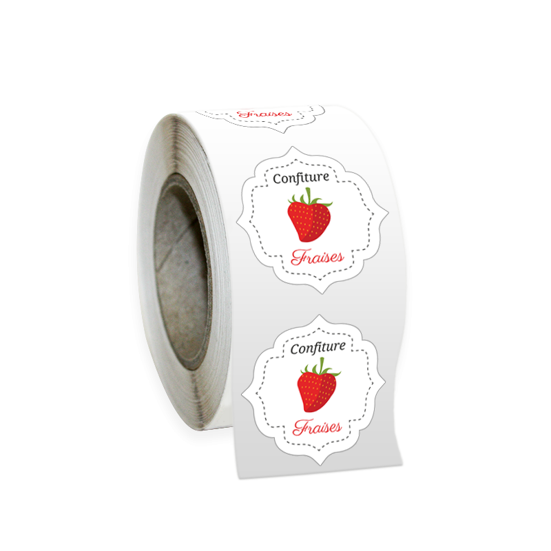 Sticker bonbon Langue fraise - Sticker A moi Etiquette & Autocollant
