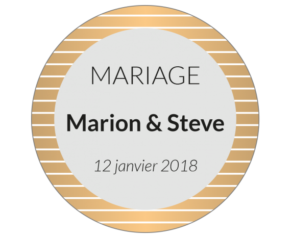 Étiquette autocollante mariage dragées - Imprimerie en ligne LabelPix