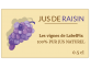 étiquette autocollante jus de raisin