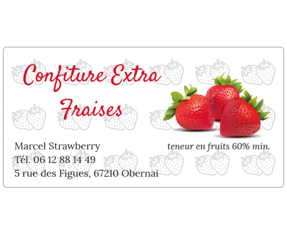 Étiquettes pour confiture fraises et fruits rouges - LabelPix